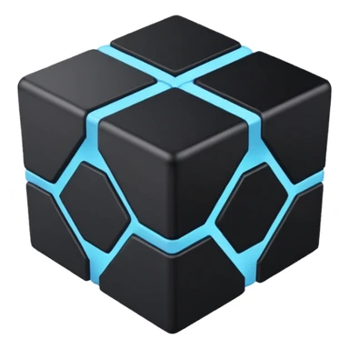 black colour infinity cube sticker