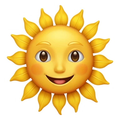 a happy sun emoji sticker