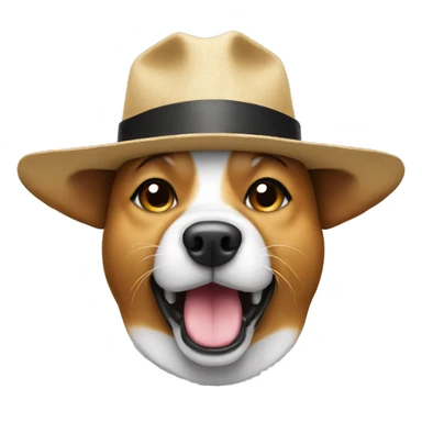 Dog with Hat and sing sticker