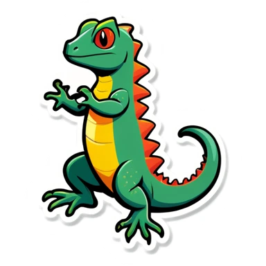Lizard in the army sticker