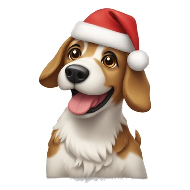Christmas dog sticker