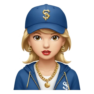 Taylor swift as a rapper sticker