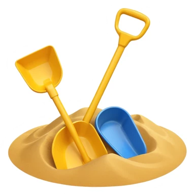 toy shavel on the sand sticker