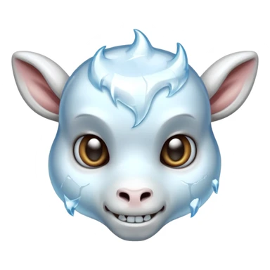 The ice skull The ice skull of a baby goat sticker