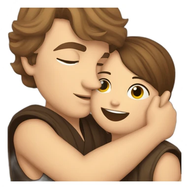 Anakin skywalker hugging 5 yong girl sticker