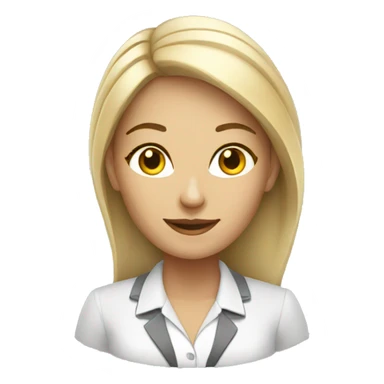 Business woman white sticker