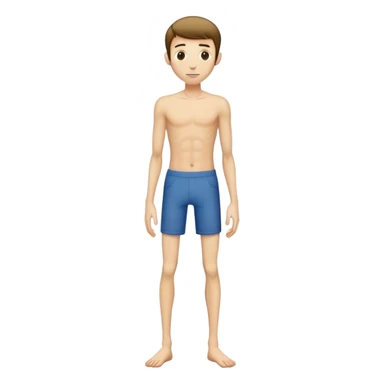 full body very skinny male figure standing sticker