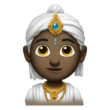 Little Krishna body sticker