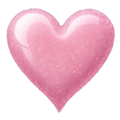 A Light pink heart with glitter  sticker