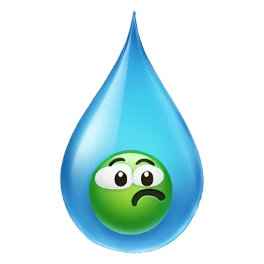 water drop with ice cube sticker