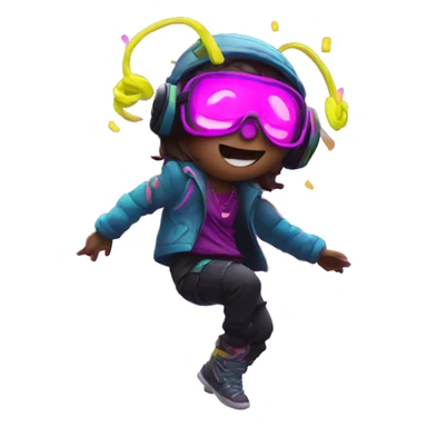 Rave neon dancing  sticker