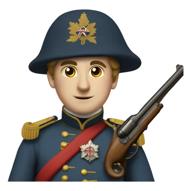 british soldier with gun 19 century sticker