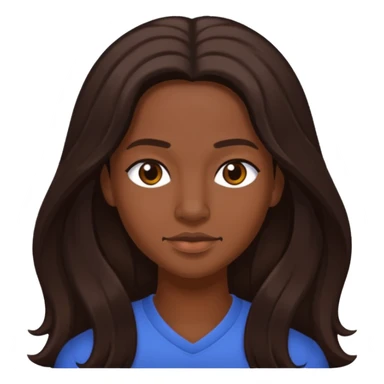 D.Woods of Dainty Kane with long dark brown hair, medium dark skin sticker