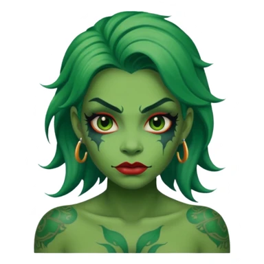 monster woman with tattoos sticker