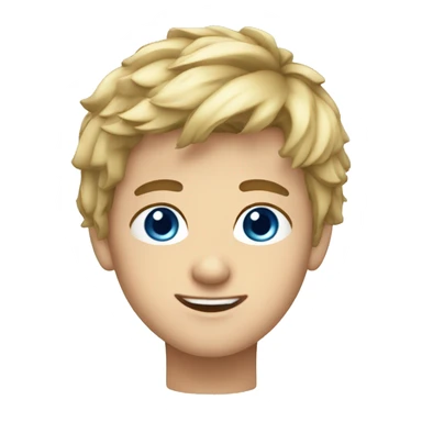 teen boy dirty blonde hair blue eyes cute sticker