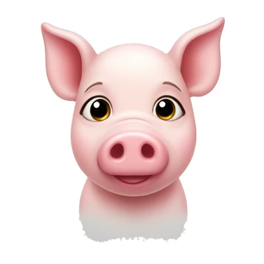 Little pink pig with beautiful eyes  sticker