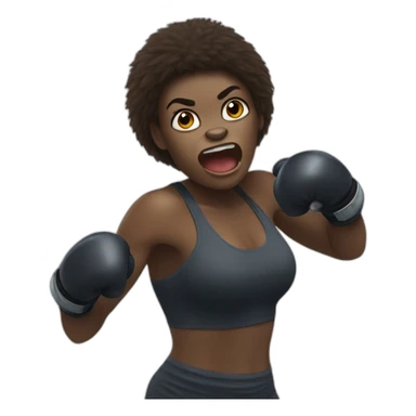 Gorilla boxing woman sticker