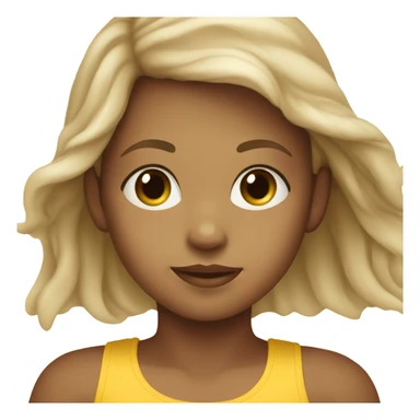 a kid girl on the beach, light skin sticker
