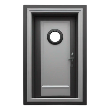 Large windowless rectangular matte black door whitek handle and a vertical BCD sight Adjace sticker