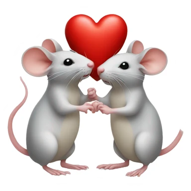 two mice and heart  sticker