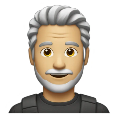 Man with a light beard and hair tied back to his neck sticker