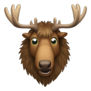 Moosehead with googly-eyes sticker