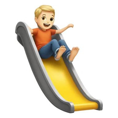 Kid sliding down a slide  sticker
