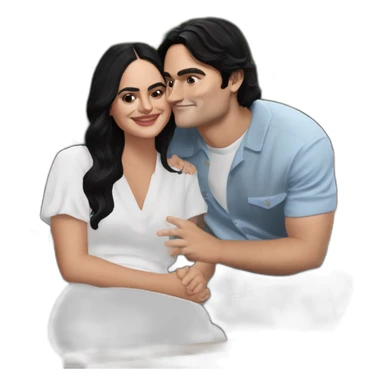 Madeleine petch avec Camila Mendes qui s'embrassent sticker