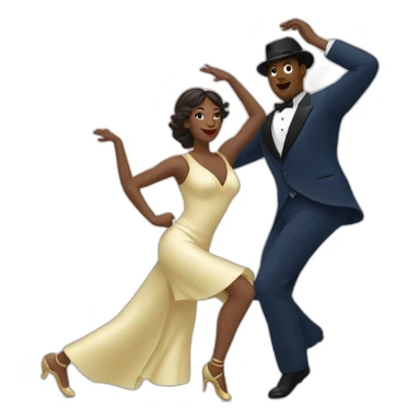 Couple danseur de jazz  sticker