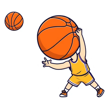 basket ball sticker