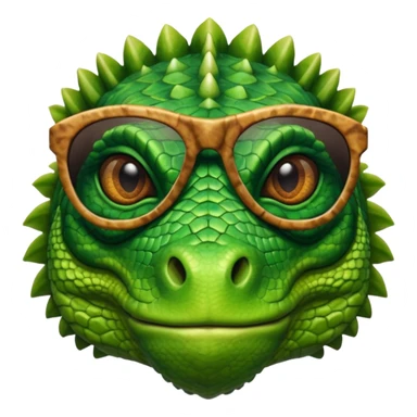 capitalist iguana head with sunglasses sticker