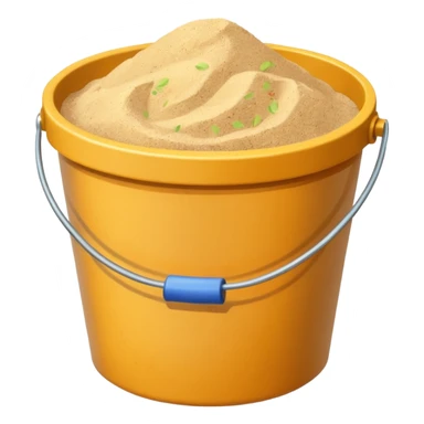 A bucket of sand sticker