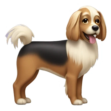 dog wth hair barette sticker