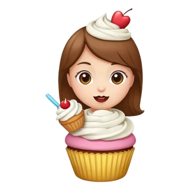 labubu eating a cupcake sticker