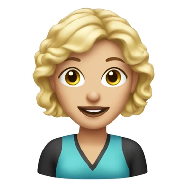 blonde nail technician  sticker