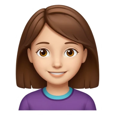 Daria whit brown hair and brown eyes a 7 year old kid sticker