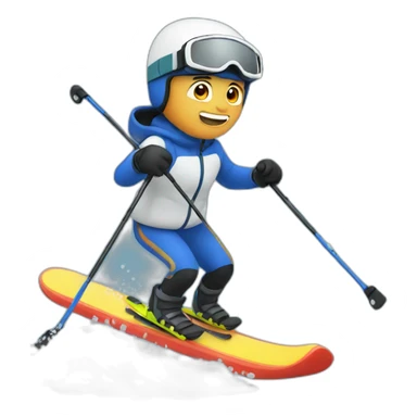 man skiing on the water sticker