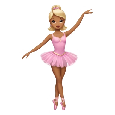 brown skin blonde barbie ballerina  sticker