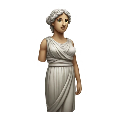 female greek statue sticker