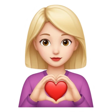 Heart hand girl  sticker