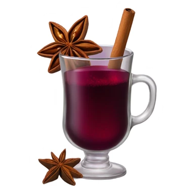Mulled wine with star anise sticker
