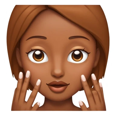 White vagina with brown hand fingering vagina sticker