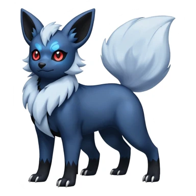 Absol-Umbreon-Zorua-Fakémon-hybrid-creature (full body)  sticker