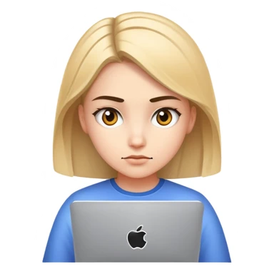 Girl with computer coding sticker