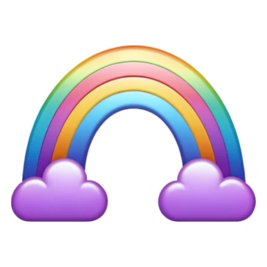 arco iris branco e roxa sticker