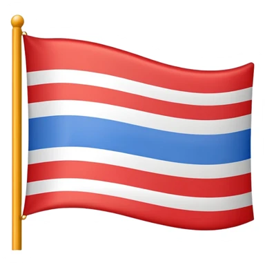 Flag with 3 horizontal colors. First is red then blue then white  sticker