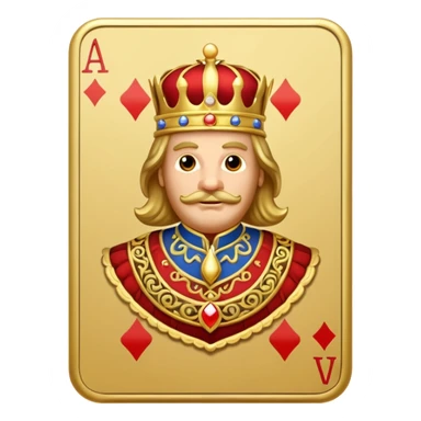 Solitaire card king sticker