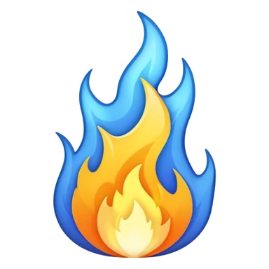 A blue version of 🐦‍🔥 sticker