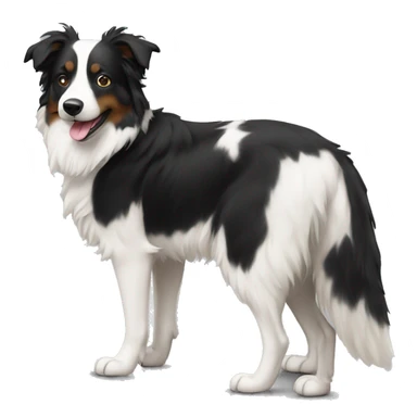 White and black Aussie  sticker