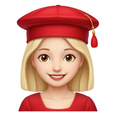 red hat and red dress girl sticker